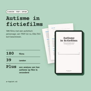 E-book Autisme in fictiefilms (Nederlandstalig) - lijst met 180 films en analyse van de beeldvorming